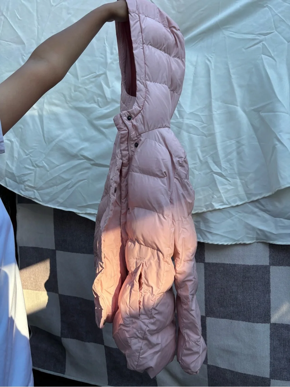 GAP Kids Pink Quilted Hooded Vest